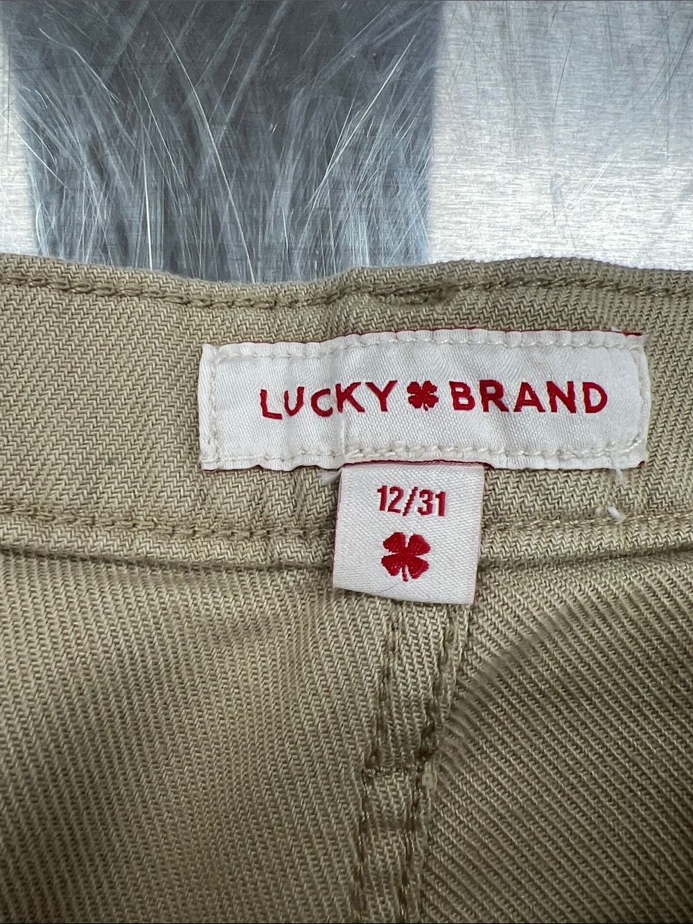 Lucky Brand 90’s Loose High Rise Straight-Leg Pants - Khaki Women’s 12 - Picture 2 of 14